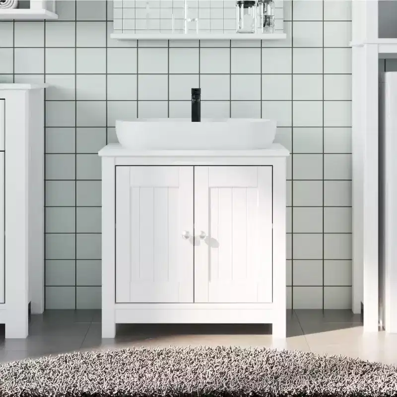 vidaXL BERG Bathroom Sink Cabinet Vanity Cabinet Cupboard Solid Wood Pine