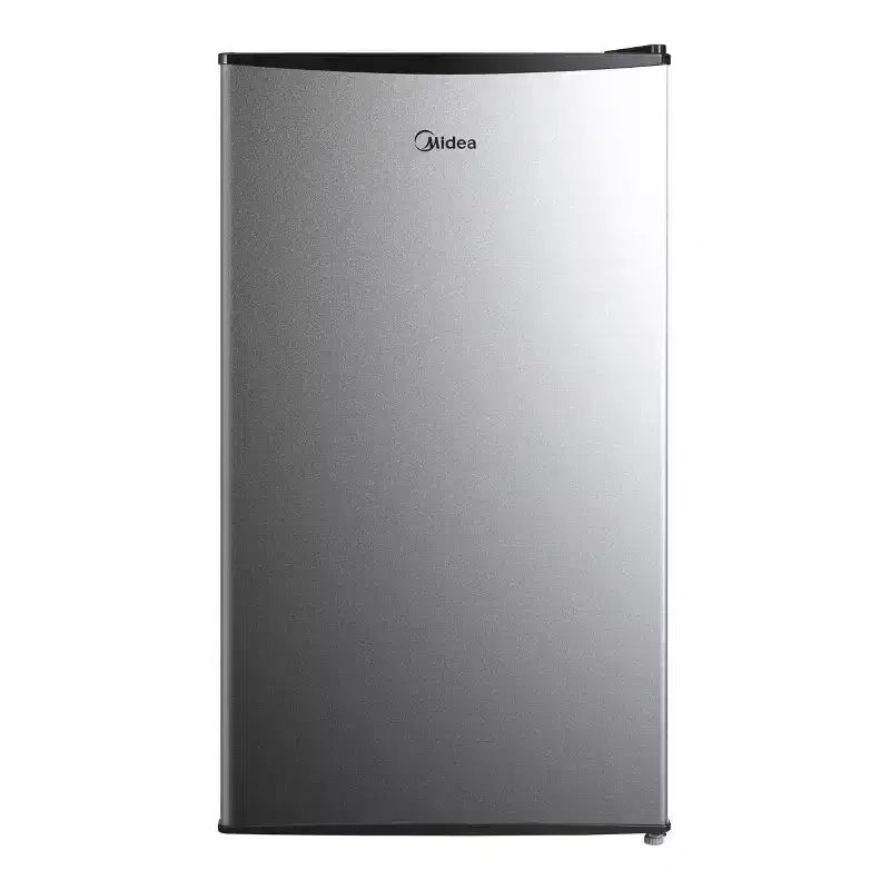 Midea 3.3 cu ft Mini Refrigerator Silver, Energy Star Certified, Freestanding, Reversible Door, 3 Shelves