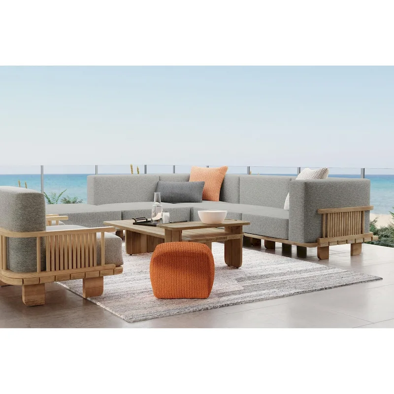 31-Inch Teak Wood Outdoor Coffee Table