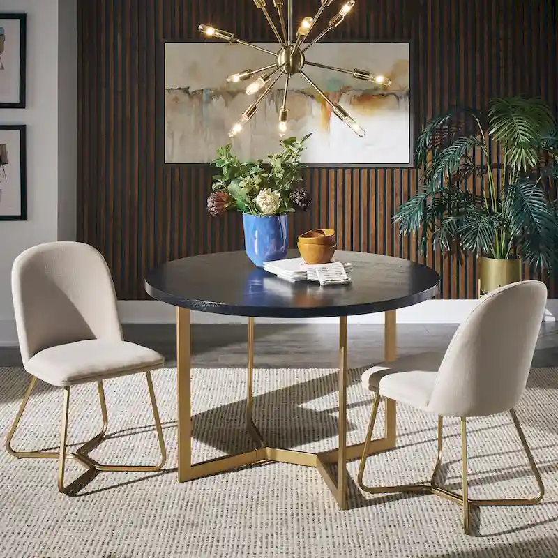 Cheyenne Gold Metal Dining Chair (Set of 2) by iNSPIRE Q Modern