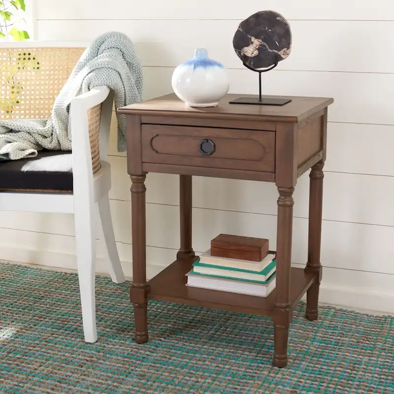 SAFAVIEH Jenny 1-Drawer Accent Table - 19 W x 15.8 L x 26 H - 19Wx16Dx26H
