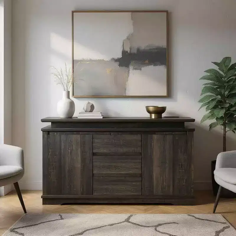 MAYEERTY White 5-Drawer Nightstand, Farmhouse Dresser with Charger USB Port Modern End Table for Bedroom