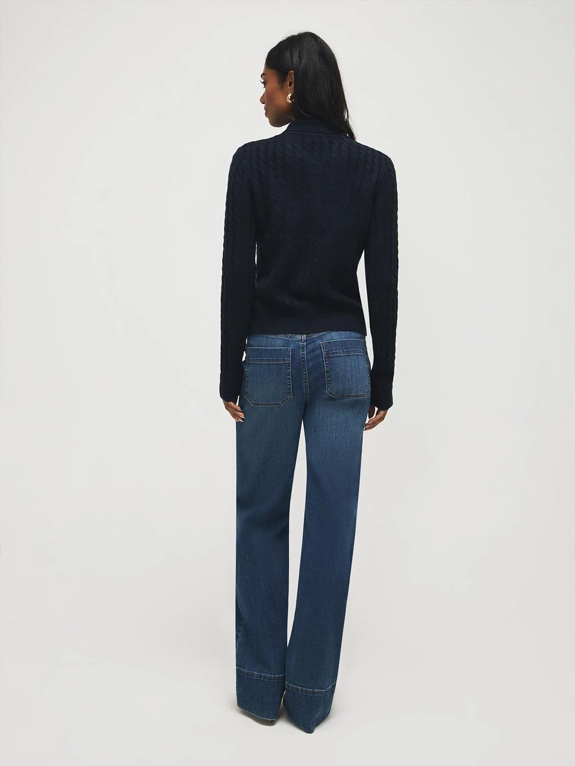 Collared Cable Knit Cardigan