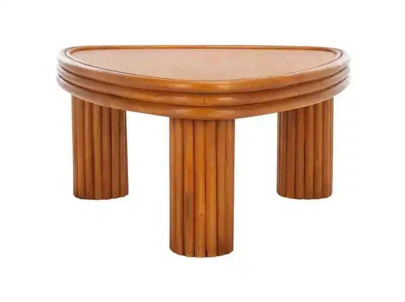 Bayard Rattan Triangle Coffe Table - CWK3009 - Natural - Safavieh Couture