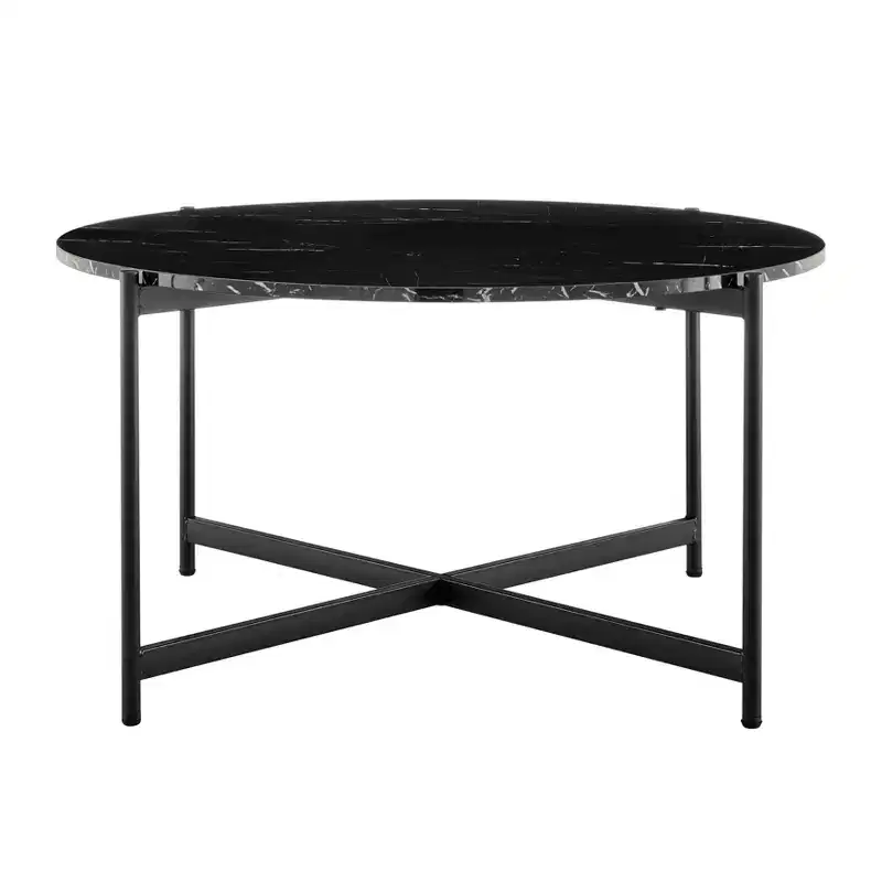 35 Round Marble Finish Coffee Table - Danya B.