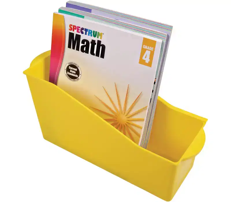 Antimicrobial Kids Book Bin Yellow - 1 each