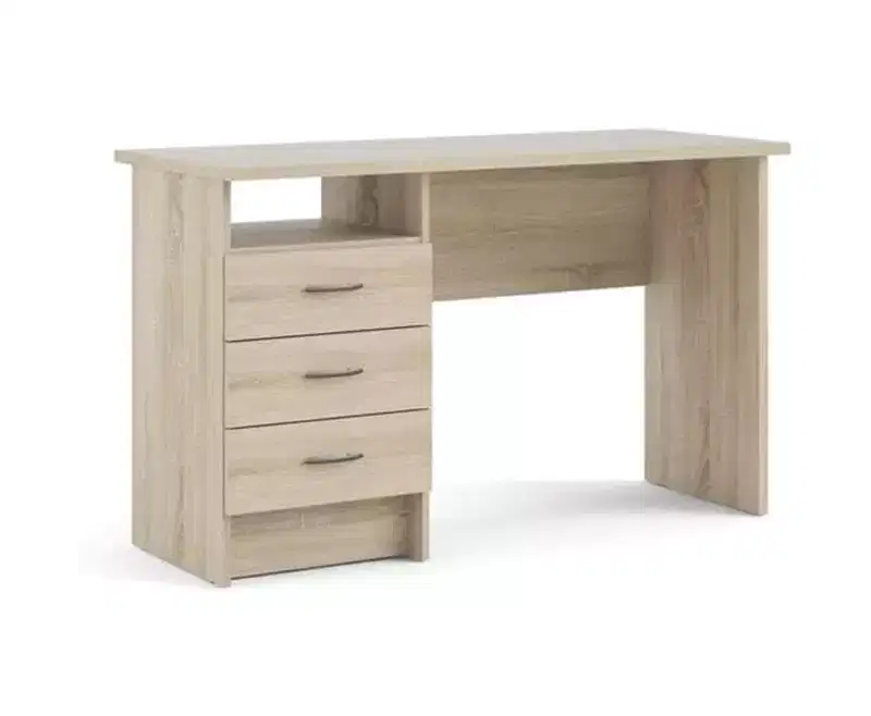 HomeStock 28 in.H Beige Color Wood Writing Desks with Concealed Storage Compartment