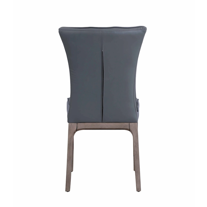 Somette 5-Piece Dining Set with Round Glass Table, Acrylic Base & 4 Tufted Side Chairs