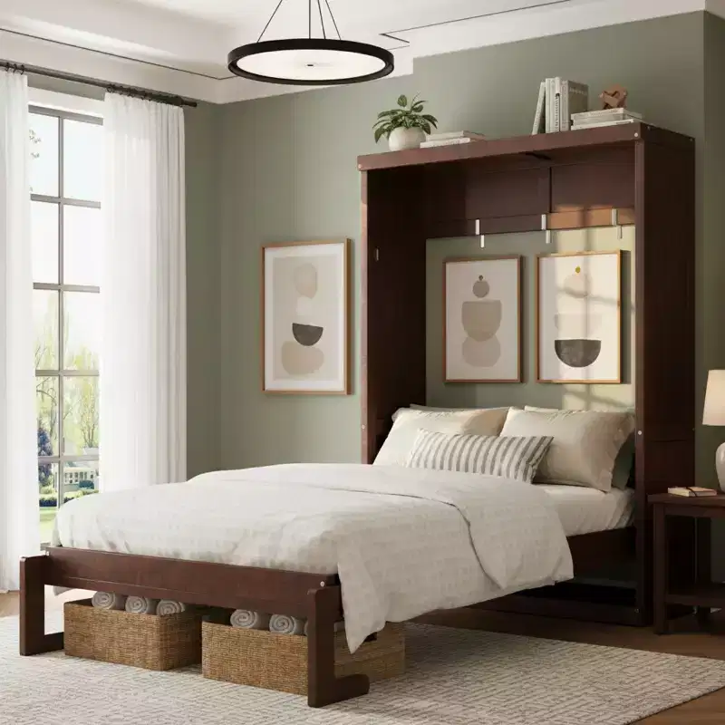 Murphy Bed with Foldable Cabinet
