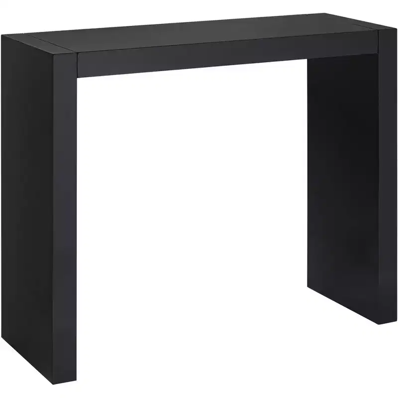 Modern Minimalist Gloss Black Rectangular Bar Table, 60