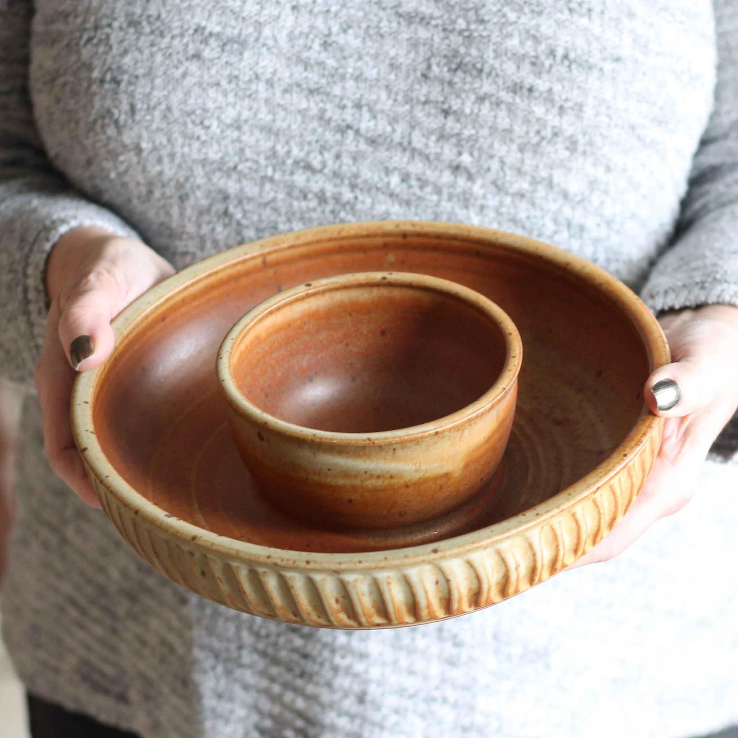 Handmade Small Chip n' Dip Bowl
