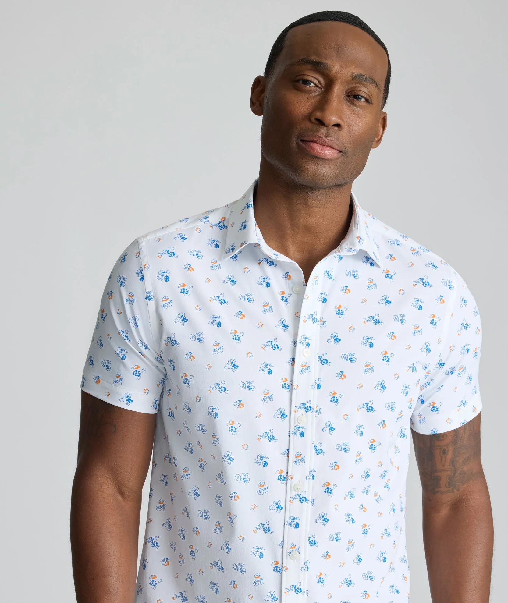 Opal Short-Sleeve Stretch Nylon Shirt