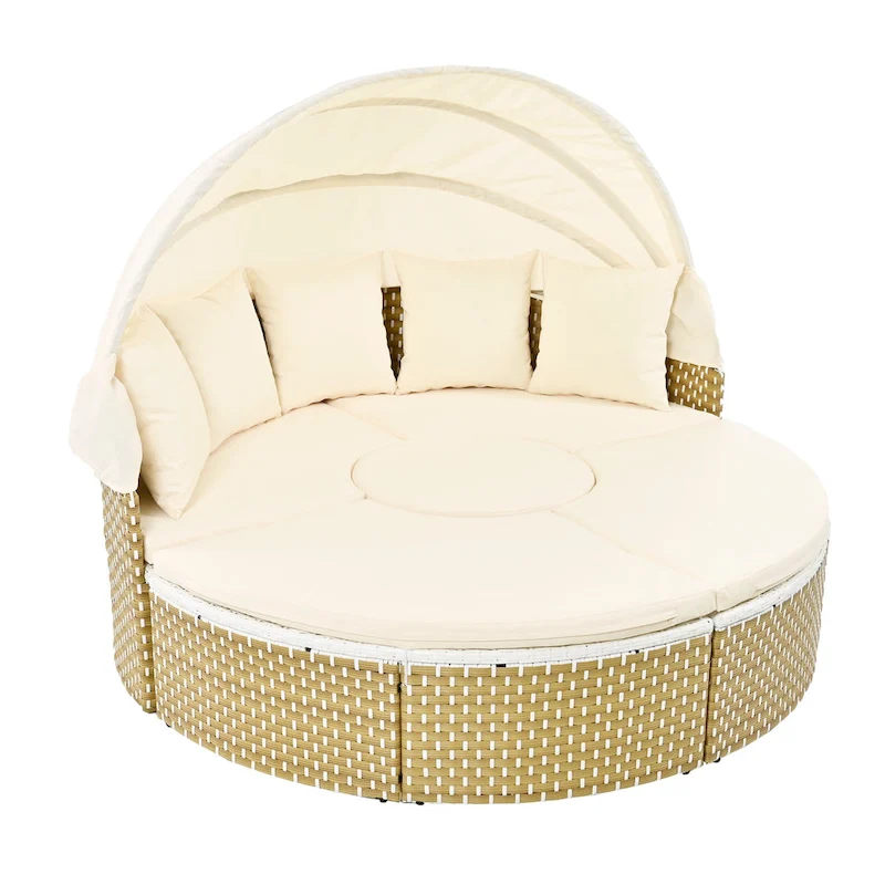 Patio Furniture Round Outdoor Sectional Sofa Set
