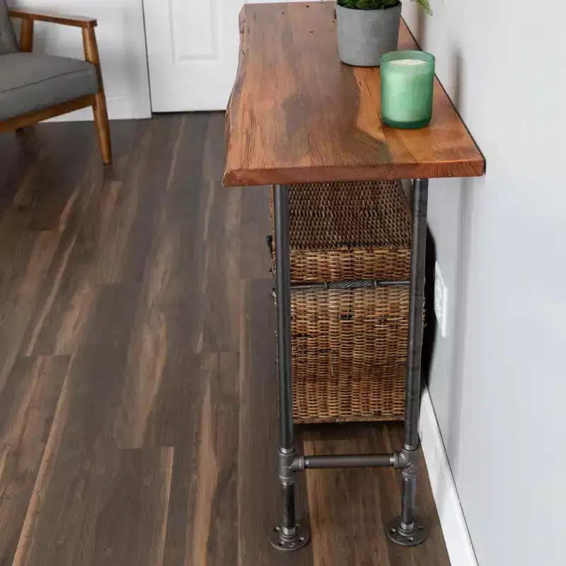 Industrial Pipe Round Flange Console Table Legs 13.25 in. Wide