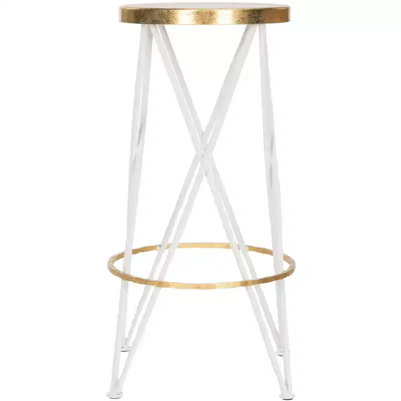 Hester Barstool - FOX3253B - White/Gold - Safavieh Couture
