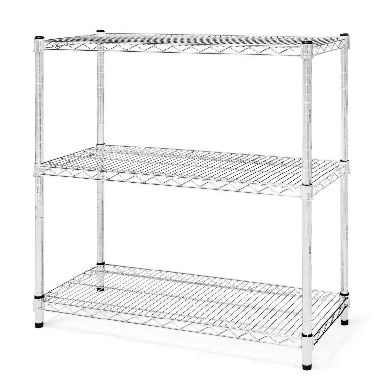 14d x 34h Chrome Wire Shelving w/ 3 Shelves