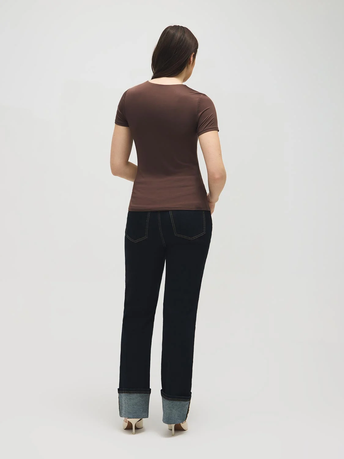 Double Layer Crew Neck T-Shirt