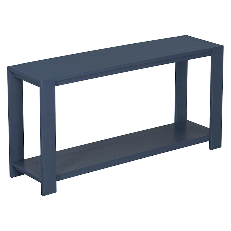 Narrow Long Entryway Console Table Side Table with Bottom Shelf