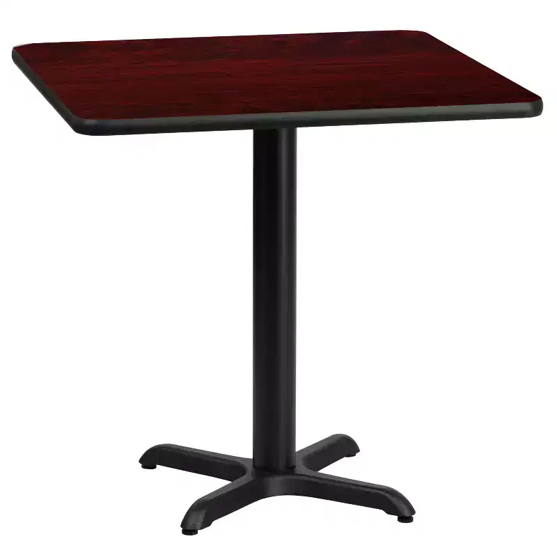 Emma and Oliver 24 Square Laminate Table Top with 22x22 Table Height Base