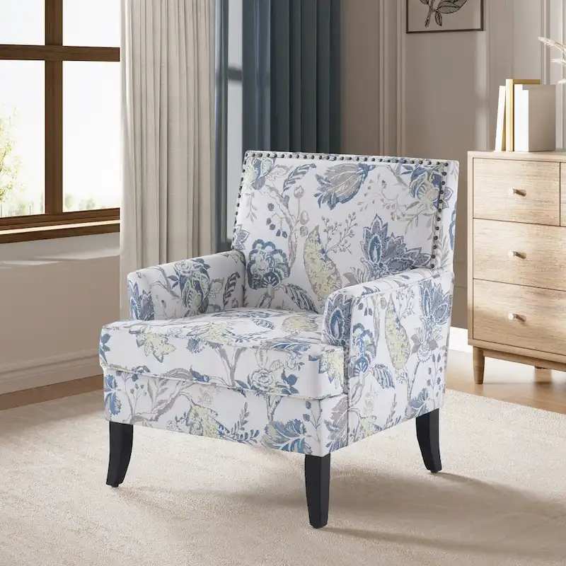 Armchair Accent Chairs with Nailhead Trim Set of 2