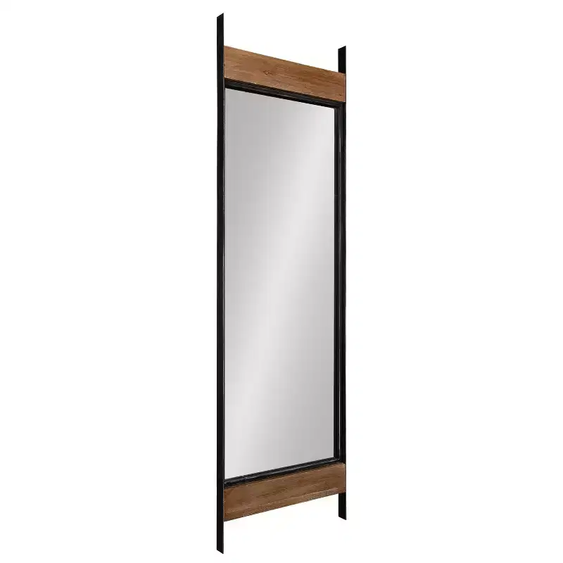 19.2" x 63" Kincaid Full Length Wall Mirror Rustic Brown - Kate & Laurel All Things Decor: Metal Frame, Freestanding Espejo