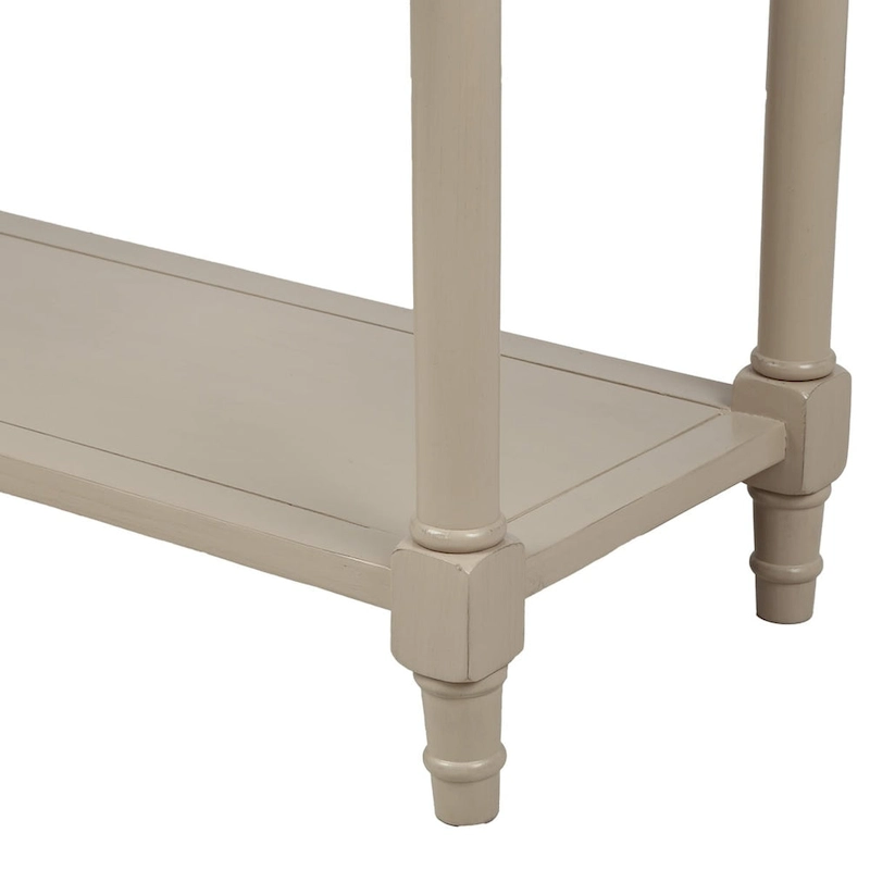 Console Table Traditional Design with Two Drawers and Bottom Shelf