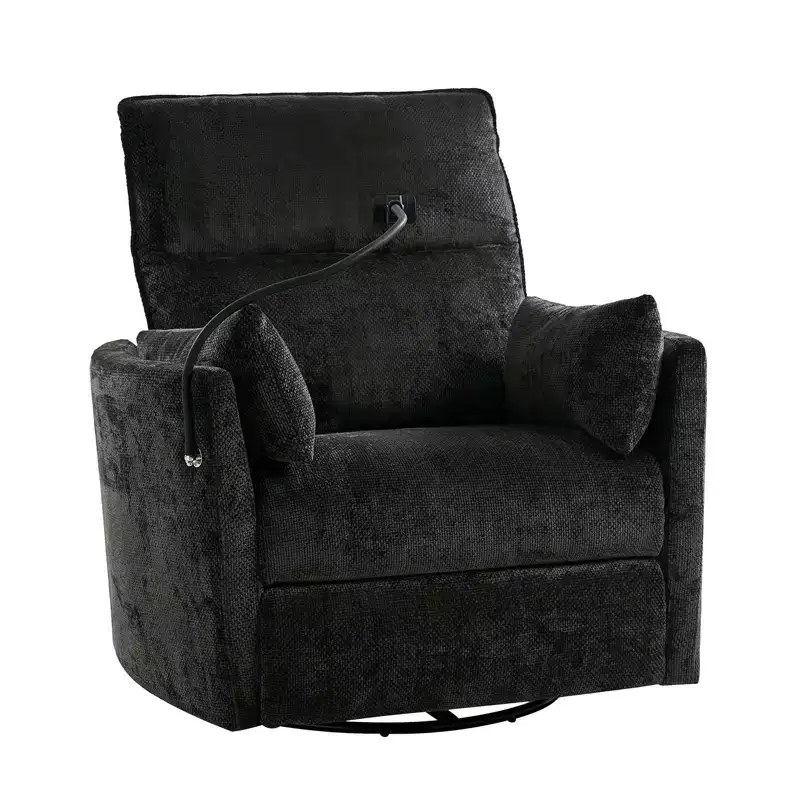 Julius 38 Power Rocking Swivel Nursery Recliner with USB | HULALA HOME