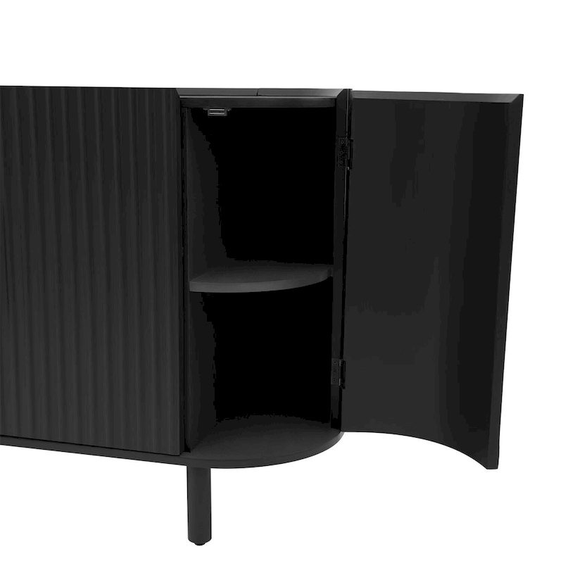 Merax Curved Design Light Luxury Sideboard with Adjustable Shelves
