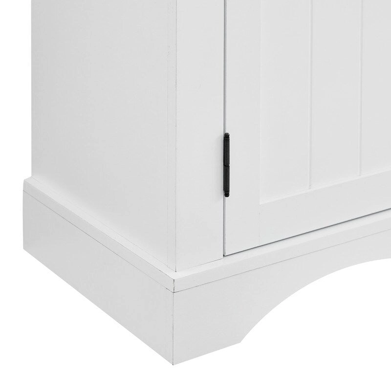 47 Marbling Countertop Buffet Bar Cabinet w/ Glass Holders