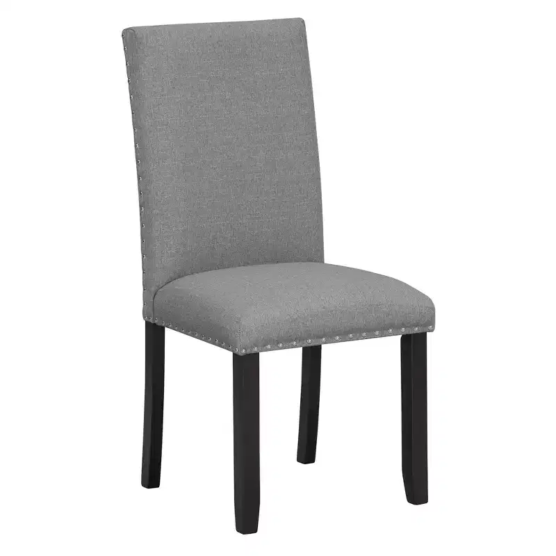 5-Piece Dining Table Set Dining Set with Faux Marble Dining Table, 4 Thicken Cushion Dining Chairs, Gray/White-ModernLuxe