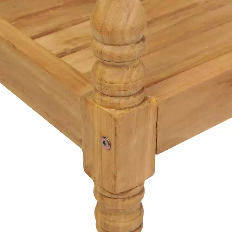 vidaXL Batavia Bench Garden Bench Patio Loveseat with Cushion Solid Wood Teak