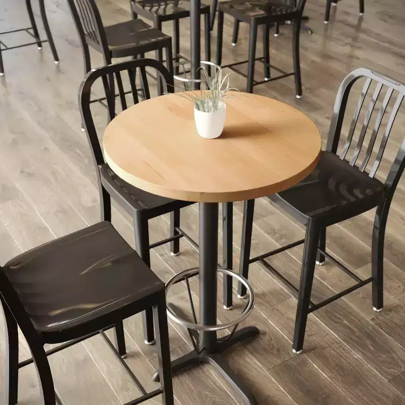 Solid Wood Indoor 1.5 Inch Thick Round Tabletop