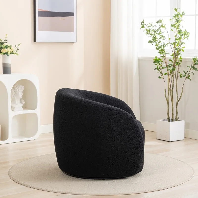 SEYNAR Modern Glam Upholstered 360 Degree Swivel Accent Armchair
