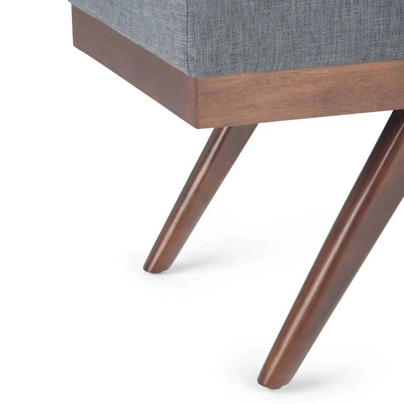 WYNDENHALL Nadine 48 inch Wide Mid Century Modern Rectangle Ottoman Bench