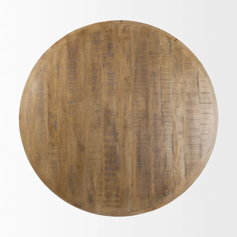 Rosie Medium Brown Solid Wood 48 Round Coffee Table - 48L x 48W x 16H