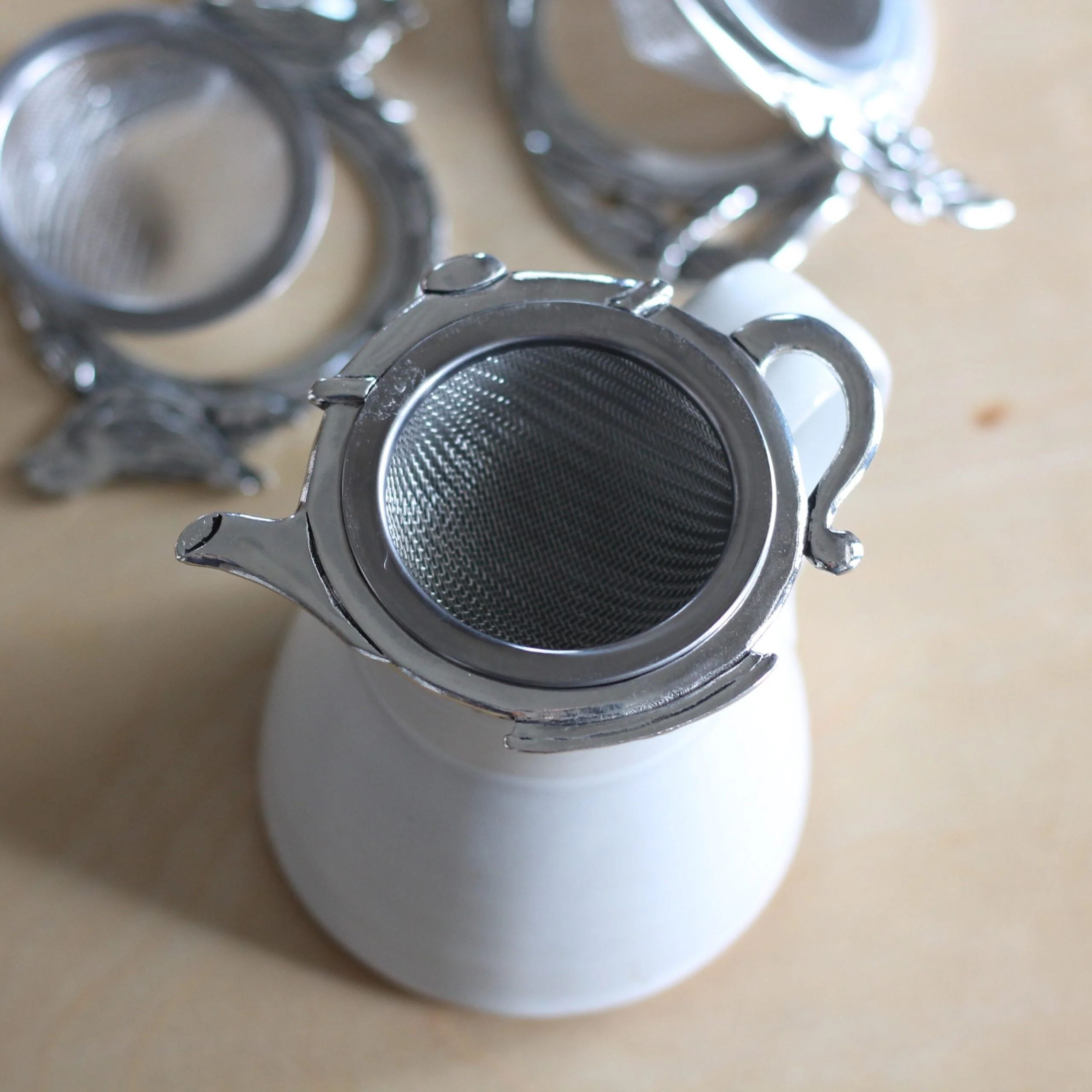 Handmade Pewter Tea Strainer