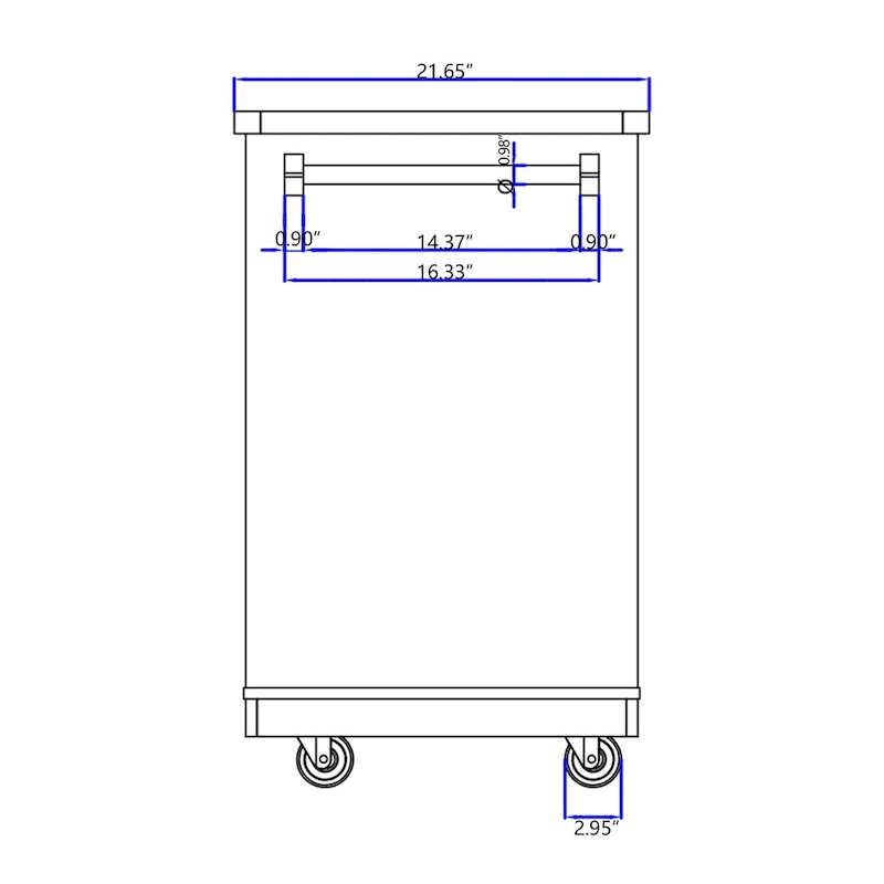 Two-sided Kitchen island Cart