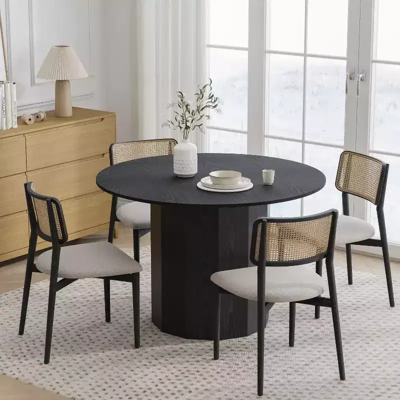 PexFix 46 Round Solid Wood Dining Table Kitchen Tables