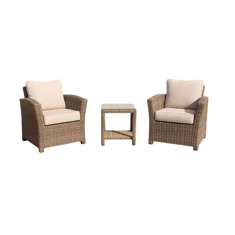 Courtyard Casual Capri 3 pc Chat Set Includes: One End Table and Two Club Chairs