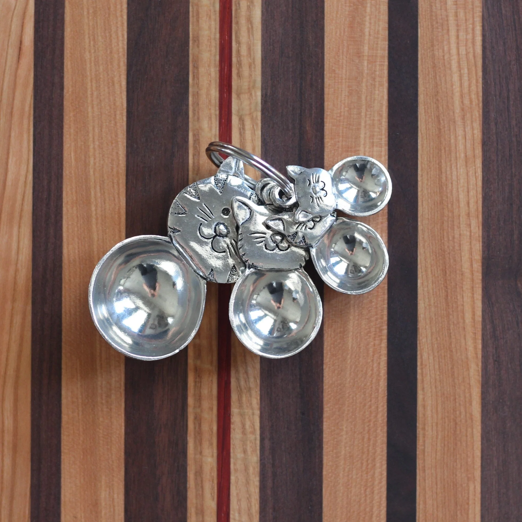 Handmade Pewter Cats Measuring Spoons