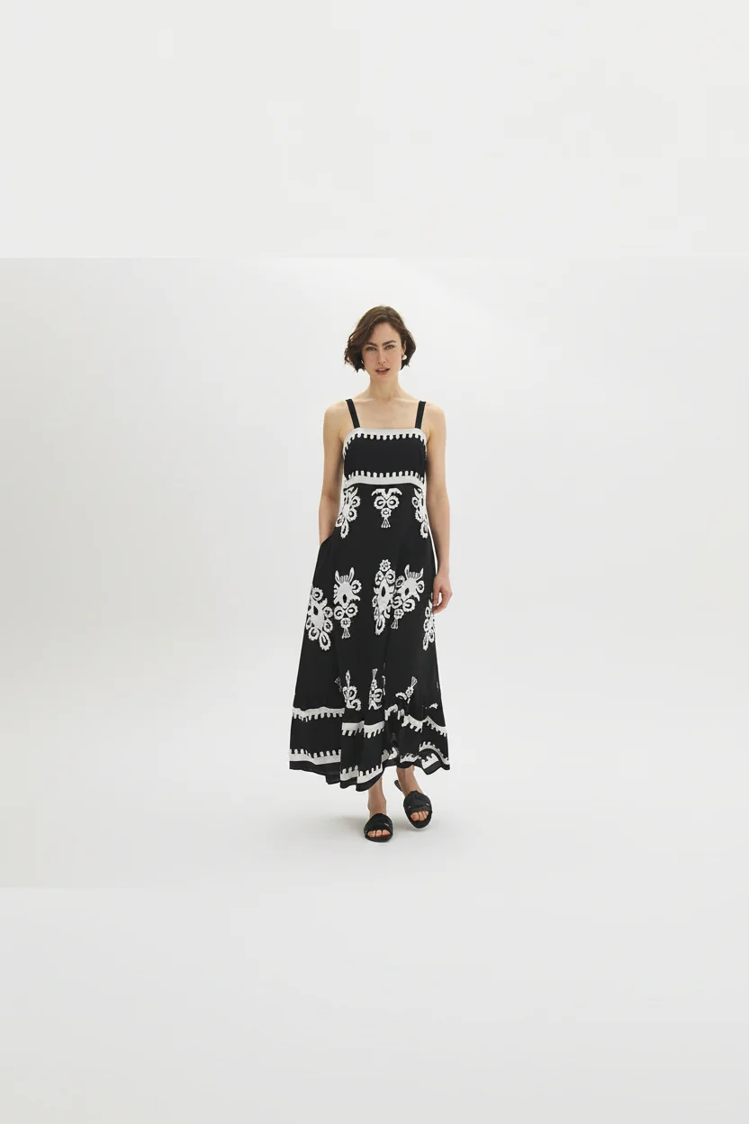 Printed Tiered Maxi Dress