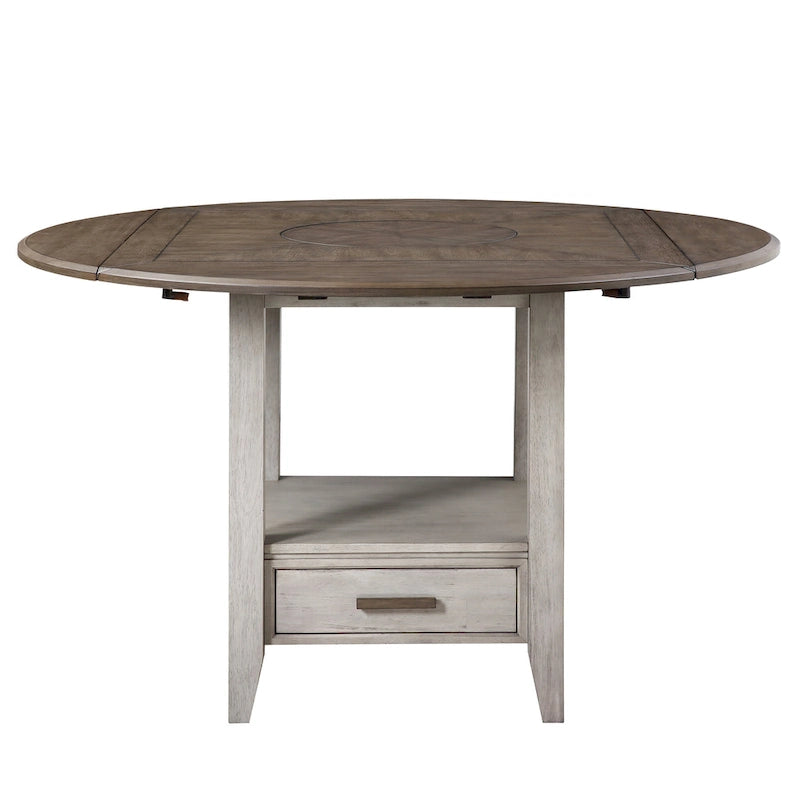 Two-tone Drop Leaf Counter Height Dining Table