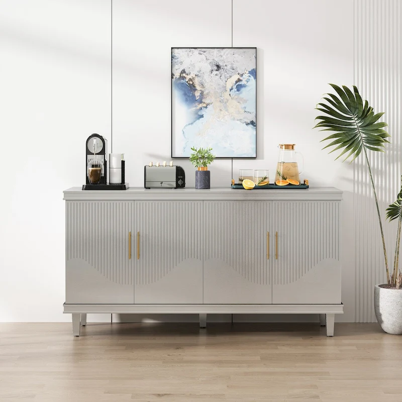 Living Room Large Size 4-Door Cabinet