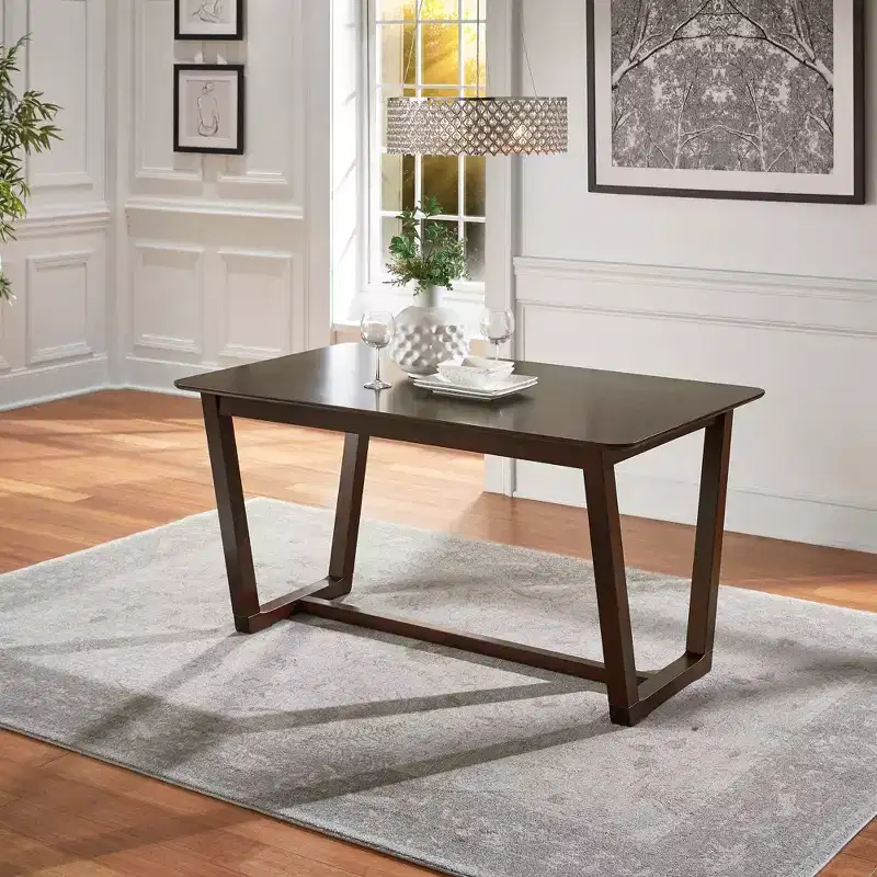Arvo Walnut Finish Dining Table - Walnut - iNSPIRE Q