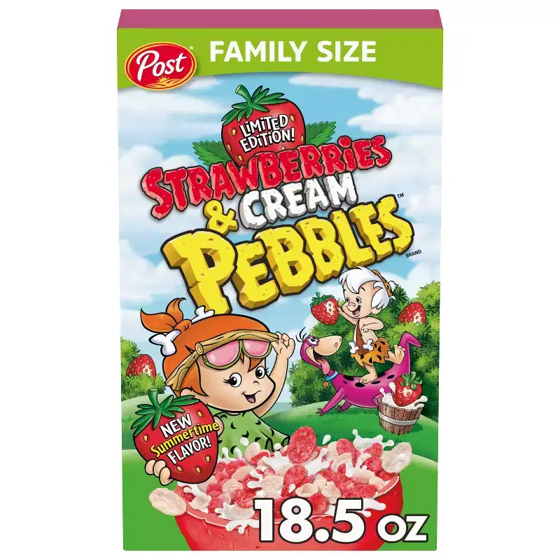 Post PEBBLES Strawberries and Cream Breakfast Cereal - 18.5oz