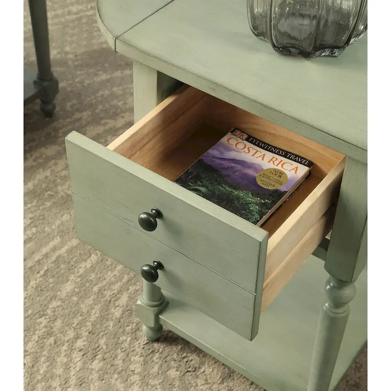 Kist French Country 25-inch Solid Wood 1-Shelf Side Table by Furniture of America