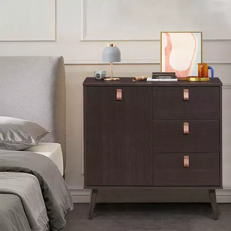 Sideboard Entryway Console Table w/ Display Cabinet Brown Home