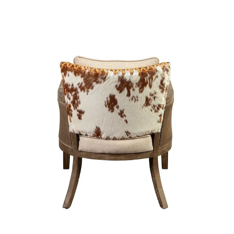 Brown & Beige Cane Back Armchair, Single Seat
