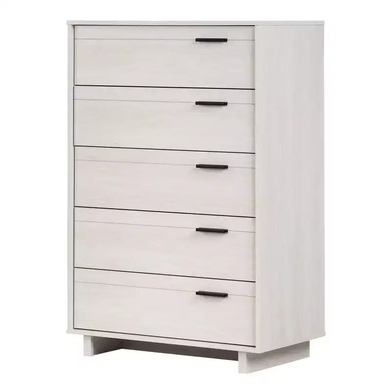 Fynn 5-Drawer Kids' Chest Winter Oak - South Shore