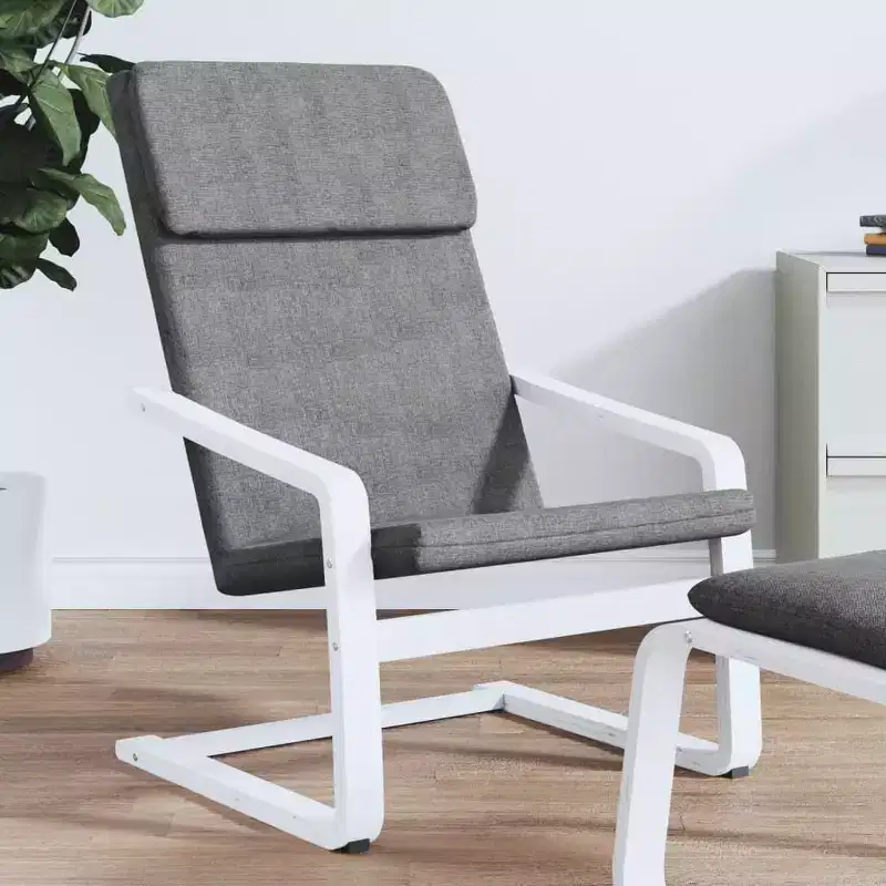 vidaXL Chair Accent Armchair Relaxing Seating Office Chair Furniture Fabric - Dark Gray